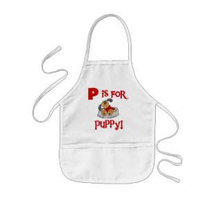 Tablier Enfant P est pour Puppy Tshirts and Gifts