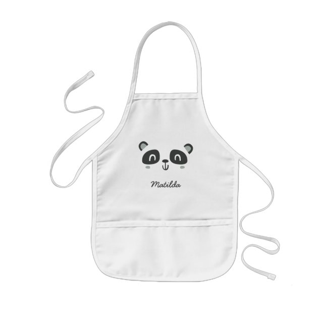 Tablier Enfant Panda de caractère mignonne pour enfants (Devant)