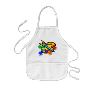 Tablier Enfant Peignez les éclaboussures de palette peignant des