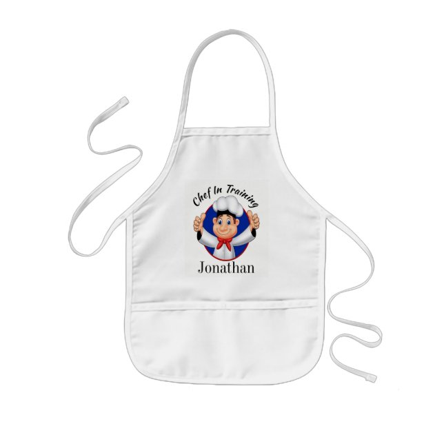 Tablier Enfant Petit chef en salle d'entraînement (Devant)