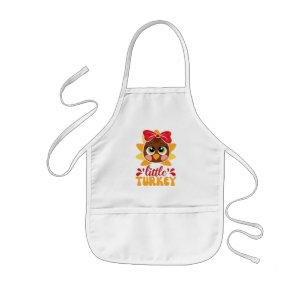 Tablier Enfant Petite fille dindon enfants Thanksgiving