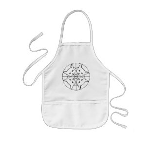 Tablier Enfant Plan Chats cardiaques Mandala Kaleidoscope Apron