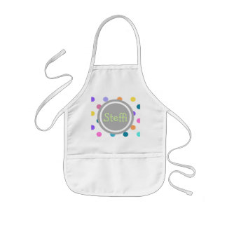 Tablier Enfant Points de plaisir gris de confetti couleur enfants