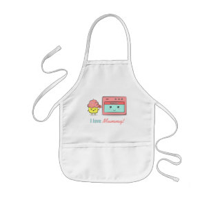 Tablier Enfant Pour la maman - petit gâteau mignon présentant la