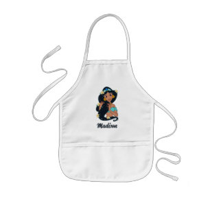 Tablier Enfant Princesse Jasmine - Cheveux et fleurs étincelants