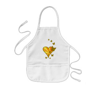 Tablier Enfant Rainbow heart and Butterfly