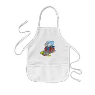 Tablier Enfant Rouge et T-shirts et cadeaux bleus de train