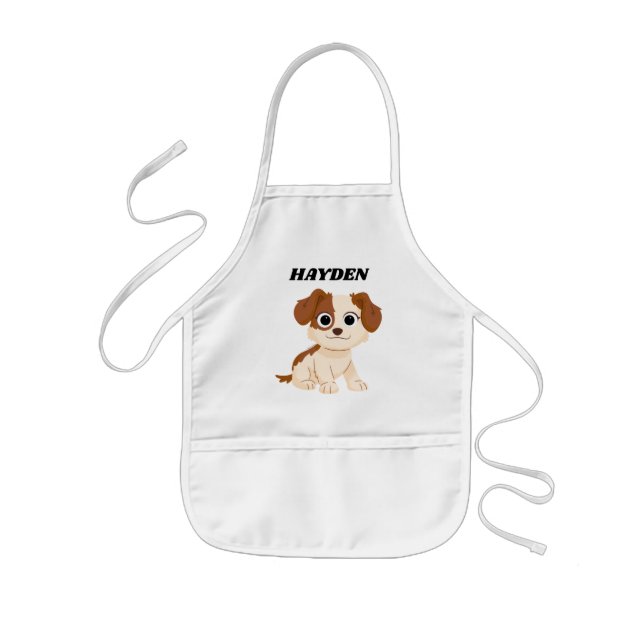 Tablier Enfant Rue Sésame | Elmo's Puppy Tango | Ajouter Votre No (Devant)