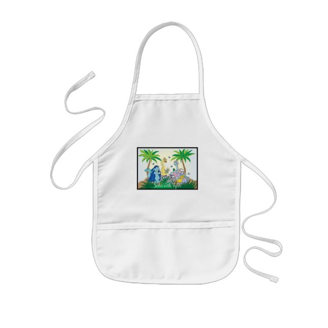 Tablier Enfant Sédère Dinosaure Apron Pour Enfants Pâques (Devant)
