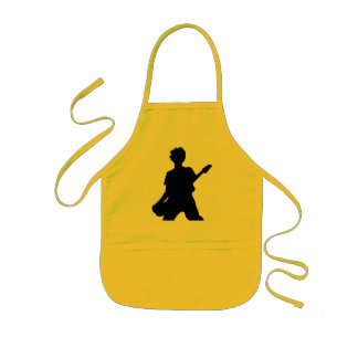 Tablier Enfant Silhouette de guitariste - B&W