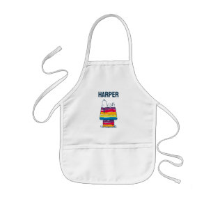 Tablier Enfant Snoopy   Rainbow Dog House   Ajouter Votre Nom