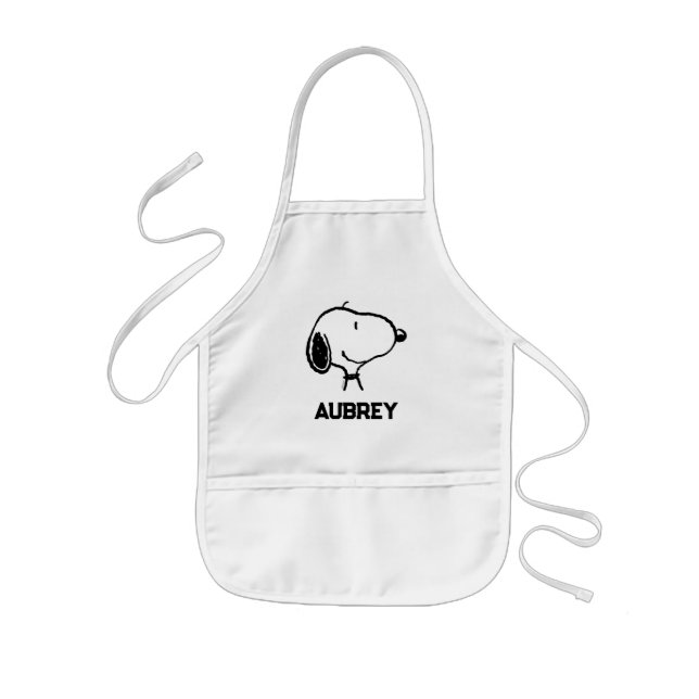 Tablier Enfant Snoopy Smile Giggle Laugh | Ajouter Votre Nom (Devant)