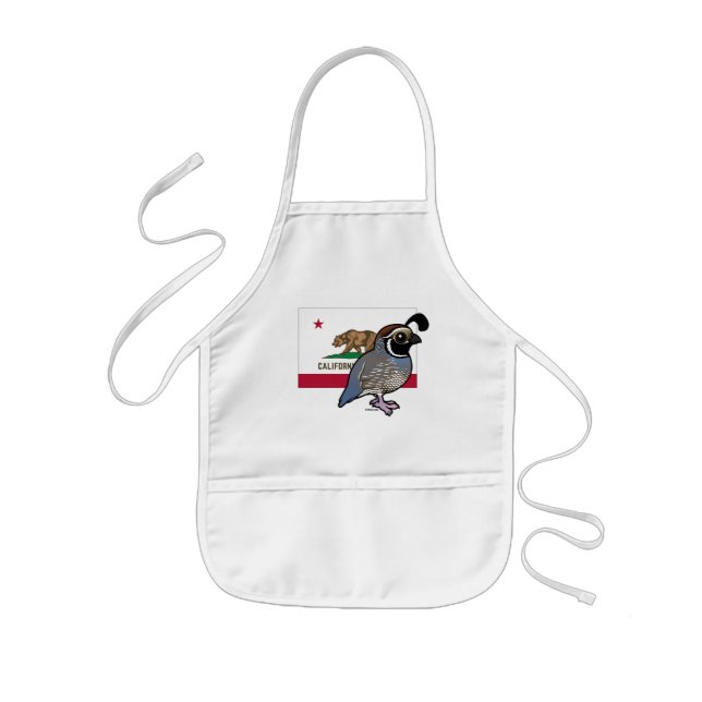Tablier Enfant State Birdorable : Quail de Californie (Devant)