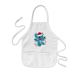 Tablier Enfant Stitch   Lumières de Noël