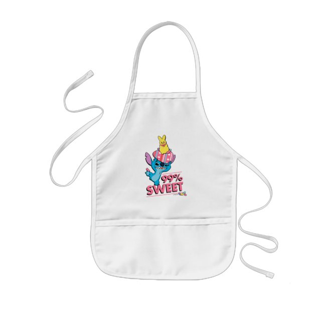 Tablier Enfant Stitch | Pâques - 99% sucré (Devant)