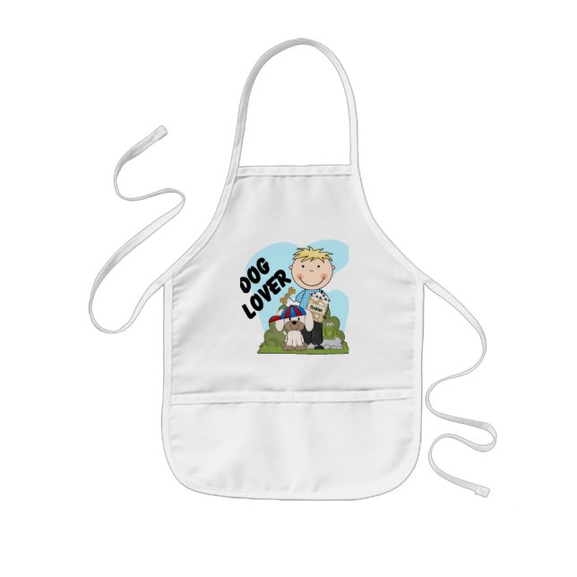 Tablier Enfant T-shirts et cadeaux Amoureux de les chiens Blond B (Devant)