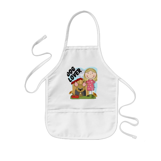 Tablier Enfant T-shirts et cadeaux Amoureux de les chiens Blond G (Devant)