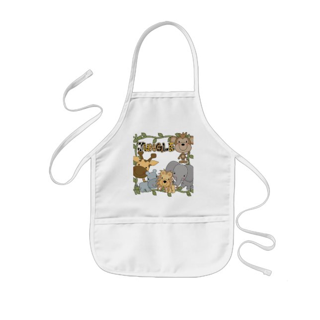 Tablier Enfant T-shirts et cadeaux d'animaux de jungle de bébé (Devant)