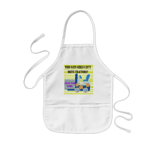 Tablier Enfant T-shirts et cadeaux de fille de tracteur (Devant)