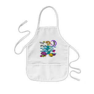 Tablier Enfant T-shirts et cadeaux Mermaid 3e anniversaire
