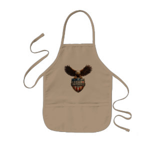 Tablier Enfant Tabard bouclier aigle patriotique kaki