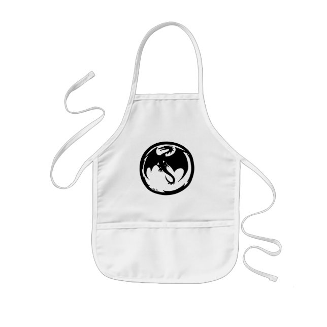 Tablier Enfant Tablier de chef des enfants Black Dragon (Devant)