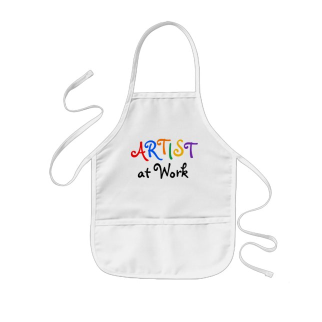 Tablier Enfant Tablier de l'art de l'enfant : "ARTISTE au travail (Devant)