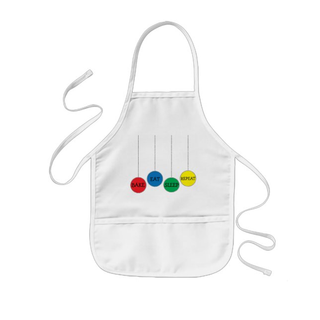 Tablier Enfant Tablier de Noël "Répéter le sommeil du gâteau" (Devant)