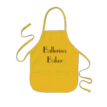 Tablier jaune de Baker de ballerine et noir
