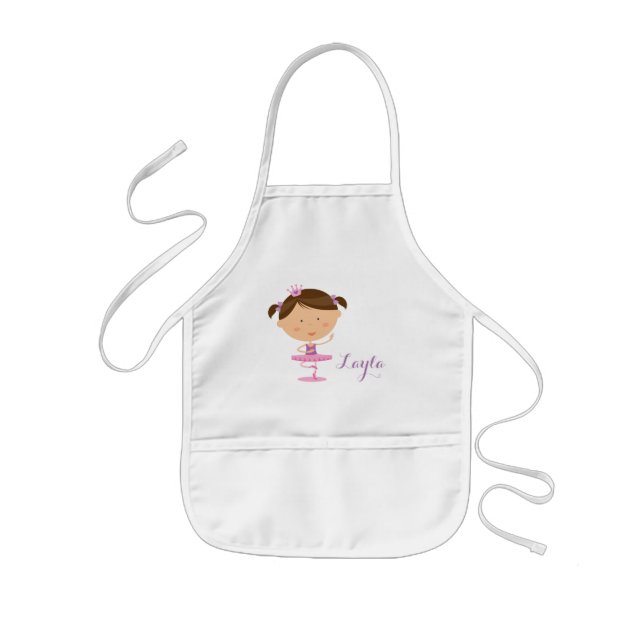 Tablier Enfant Tablier mignon de fille de ballerine de danseur (Devant)