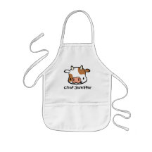 Tablier personnalisé de vache pour des enfants