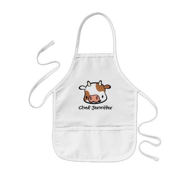 Tablier Enfant Tablier personnalisé de vache pour des enfants (Devant)