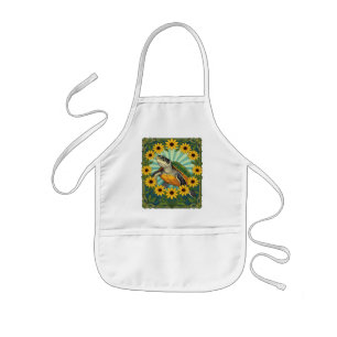 Tablier Enfant Terrapin Et Fleurs De Susan Aux Yeux Noirs Art Nou
