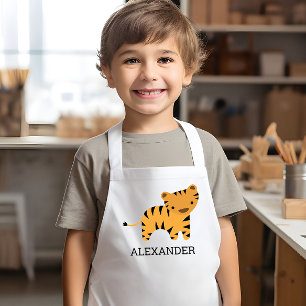 Tablier Enfant Tigre Mignon Personnalisé