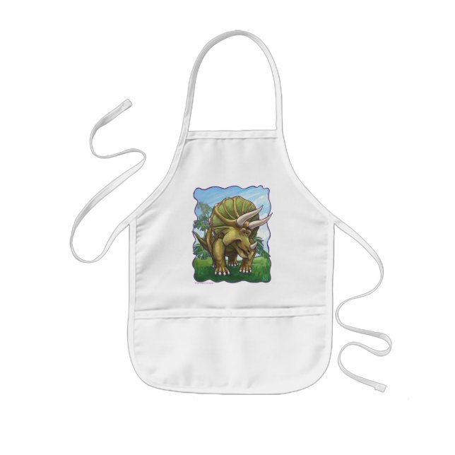 Tablier Enfant Triceratops de Cute Cadeaux d'Art & Accessoires (Devant)