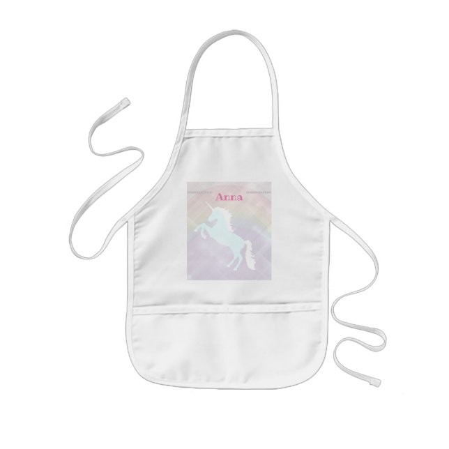 Tablier Enfant unicorn fantasy pinand purple (Devant)