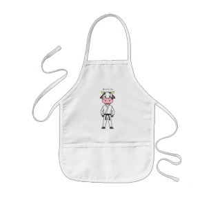 Tablier Enfant Vache mignonne en combinaison kung fu