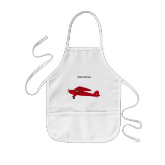 Tablier Enfant Vintage Avion Rouge