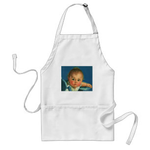 Tablier Enfant vintage, bébé mignon garçon ou fille en cha