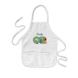 Tablier Enfant Vintage Wizard of Oz Characters and Text Letters