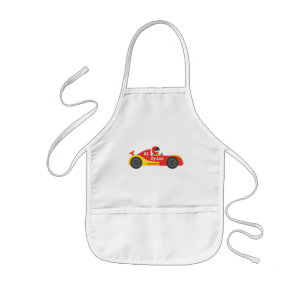 Tablier Enfant Voiture de course mignonne pour garçons