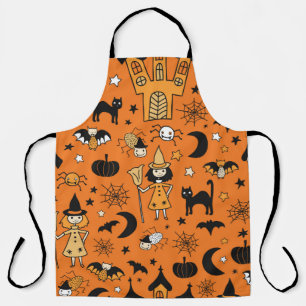 Tablier Enfants arrière - plan d'Halloween. Patch vintage 