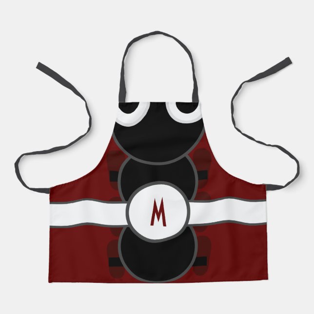 Tablier Enfants Monogramme Ant Noir Apron (Recto)