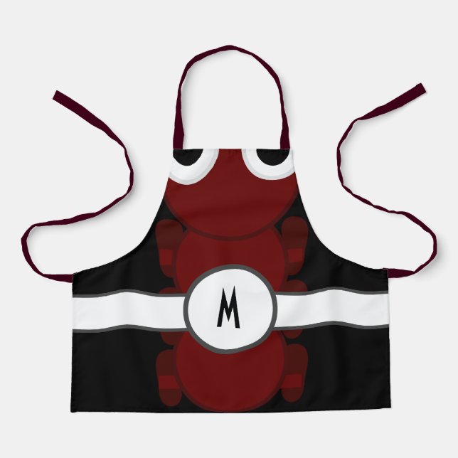 Tablier Enfants Monogramme Red Ant Apron (Recto)