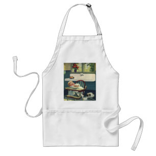 Tablier Enfants Vintage, Chaise haute de cuisine bébé endo