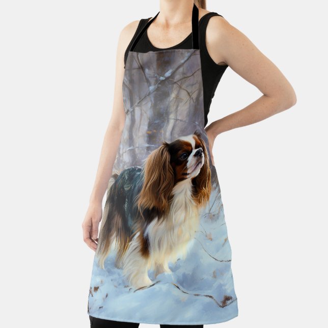 Tablier English Toy Spaniel Laisser Neige Noël (Insitu)