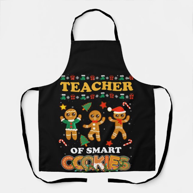 Tablier Enseignant De Noël Enseignant De Vacances De Cooki (Recto)