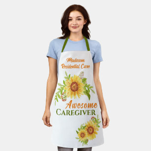 Tablier Entreprise Floral Tournesol aidant