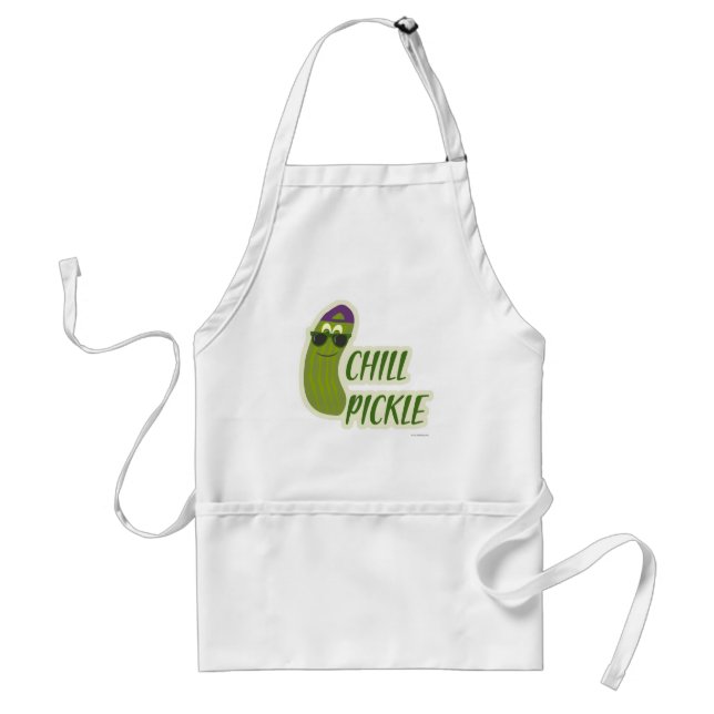 Tablier Epic Chill Pickle Funny Veggie Cartoon Amusant (Devant)
