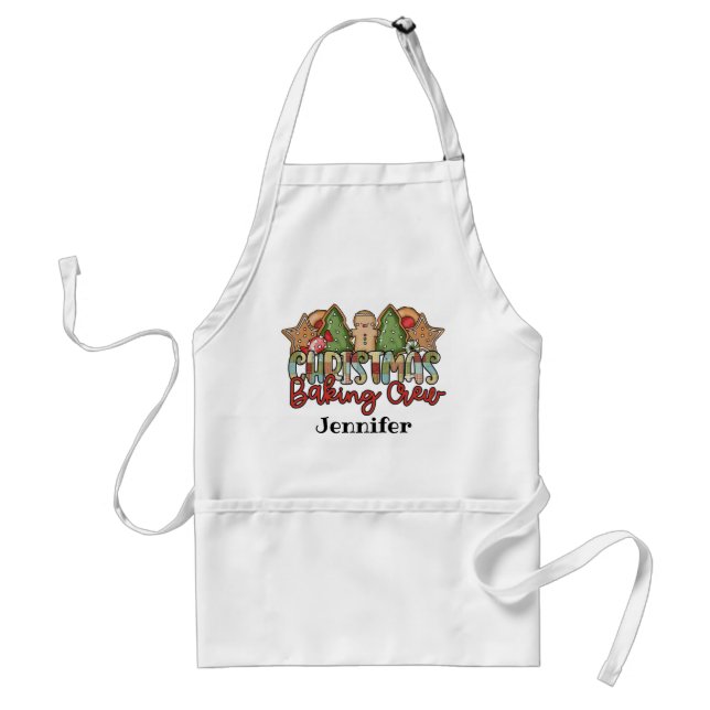 Tablier Équipage de cuisson de Noël personnalisable (Devant)
